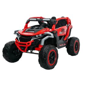 Ride On Models Truck Car 12V Kids Electric Vehicles, Remote Control, Front & Rear Shock Suspension, 2 Seater UTV, Flashlights And A Built-in Musi (Color: Red)